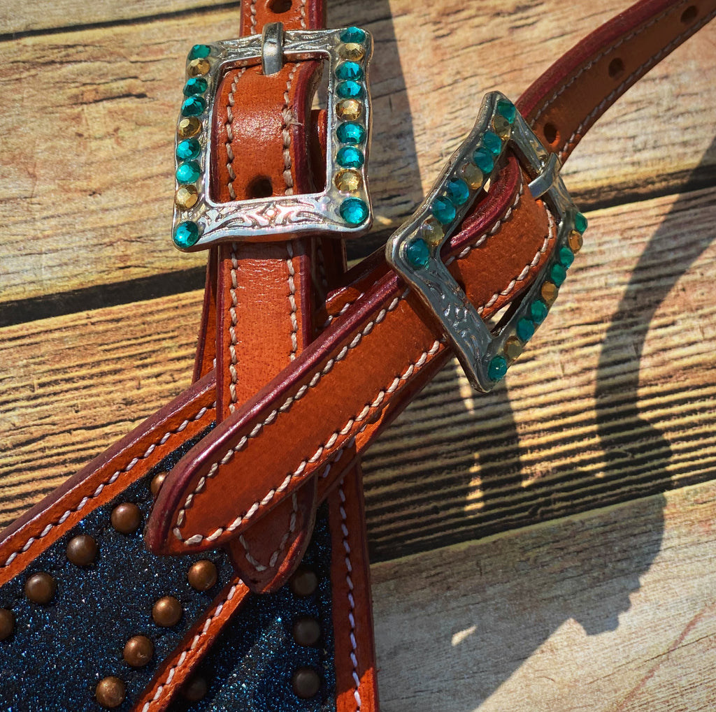 Navy Glitter Cob Size Tack Set