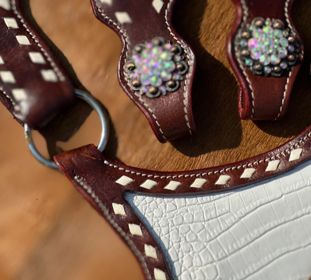 Limited Edition White Gator Gladiator Tack Set