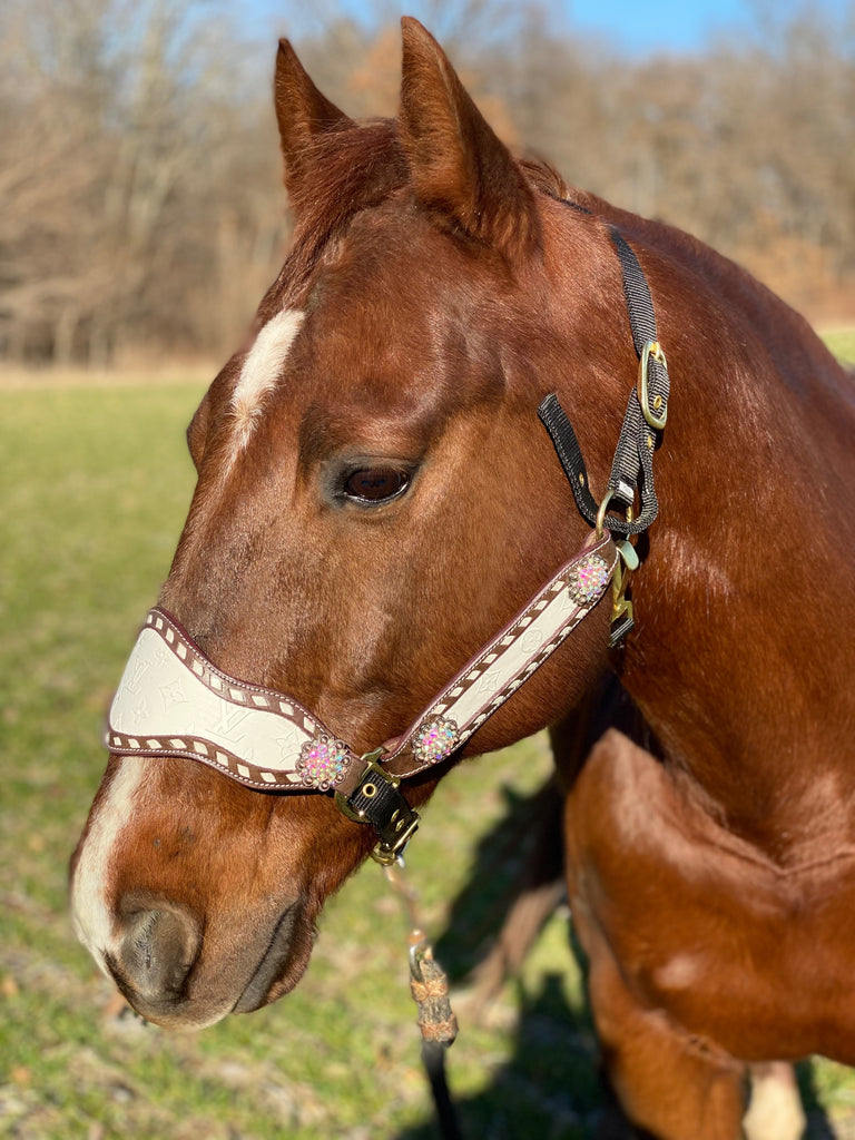 White Holographic Gator Bronc Halter