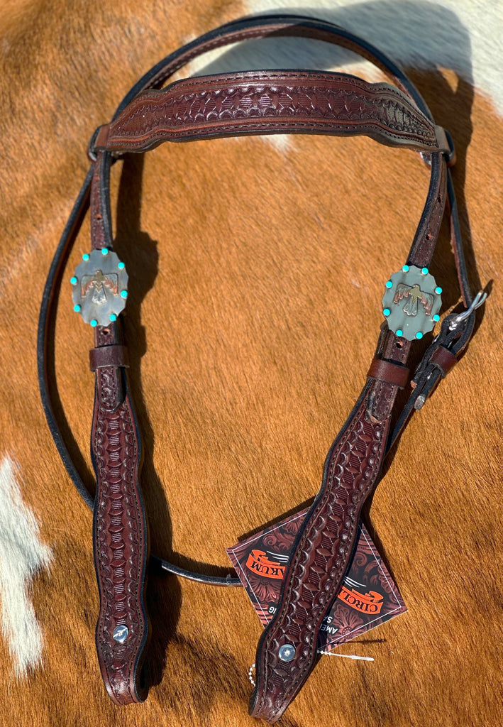 Windsor Chocolate Browband Headstall