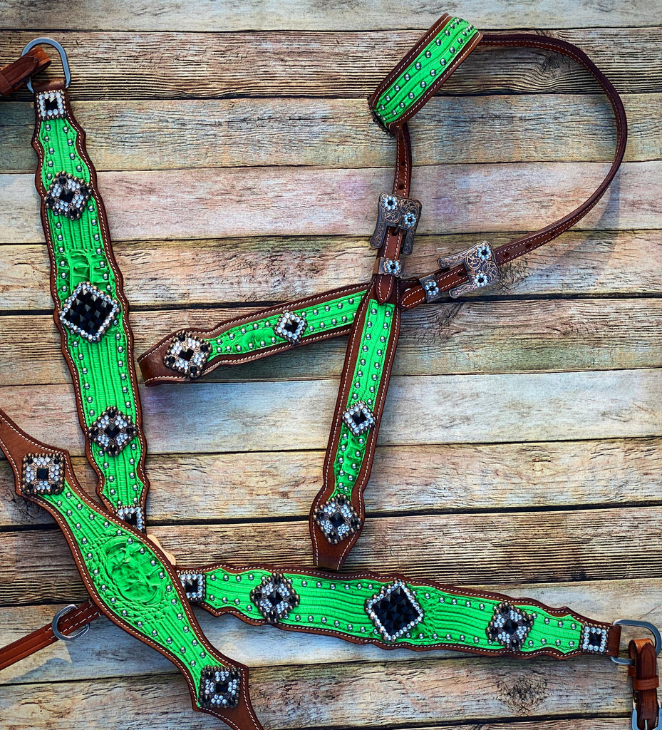 Lime Green Cob Size Tack Set