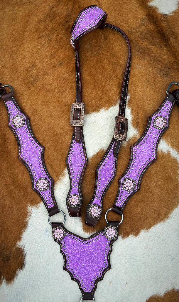 Lavender Glitter Cob Size Tack Set