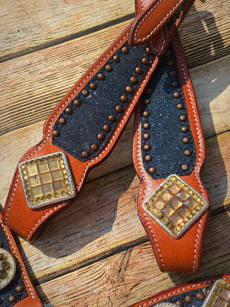 Navy Glitter Cob Size Tack Set