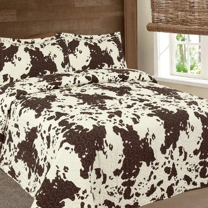 Cowprint Bedspread Set
