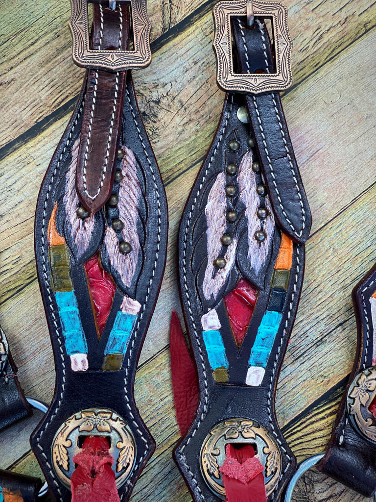 Crimson Feather Tack Set