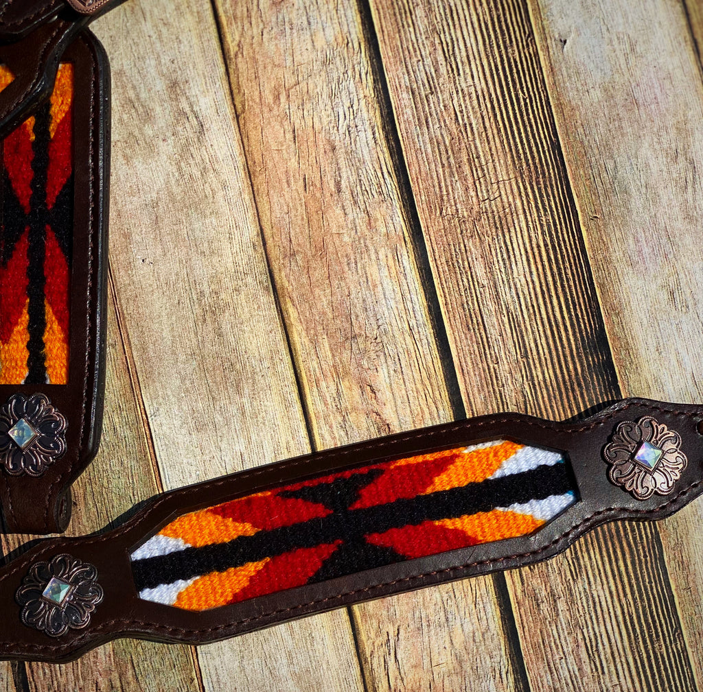 Orange Pendleton Tack Set