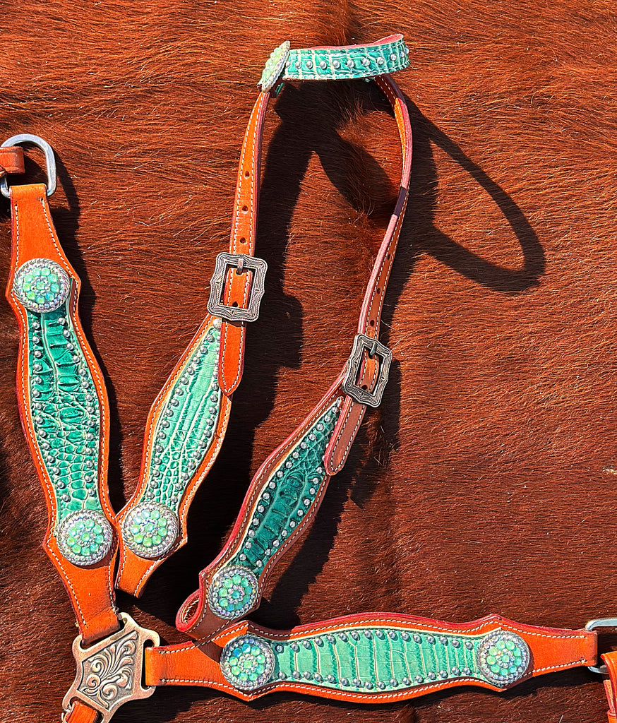 Mint Gator Pony Size Tack Set