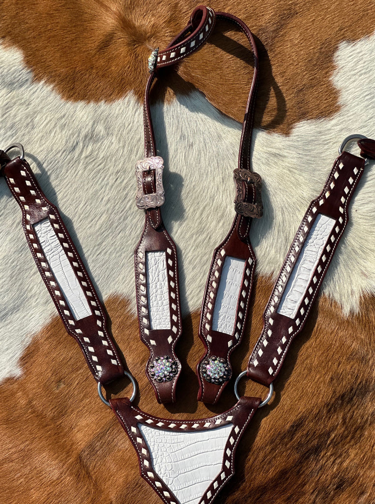 Limited Edition White Gator Gladiator Tack Set