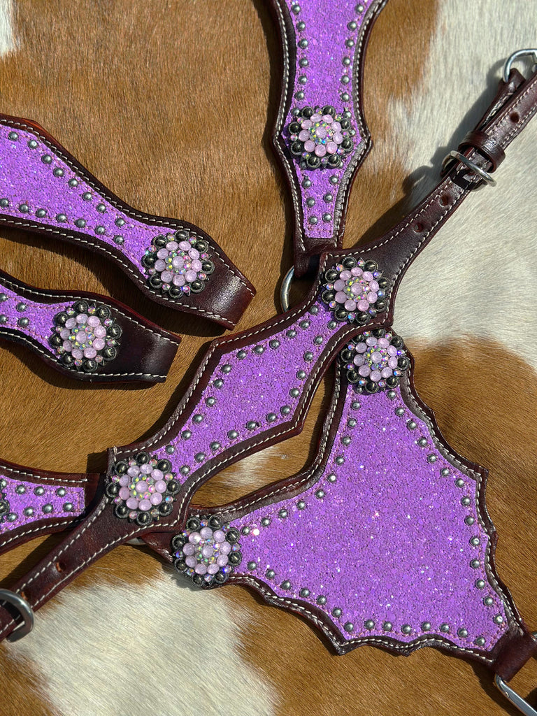Lavender Glitter Cob Size Tack Set