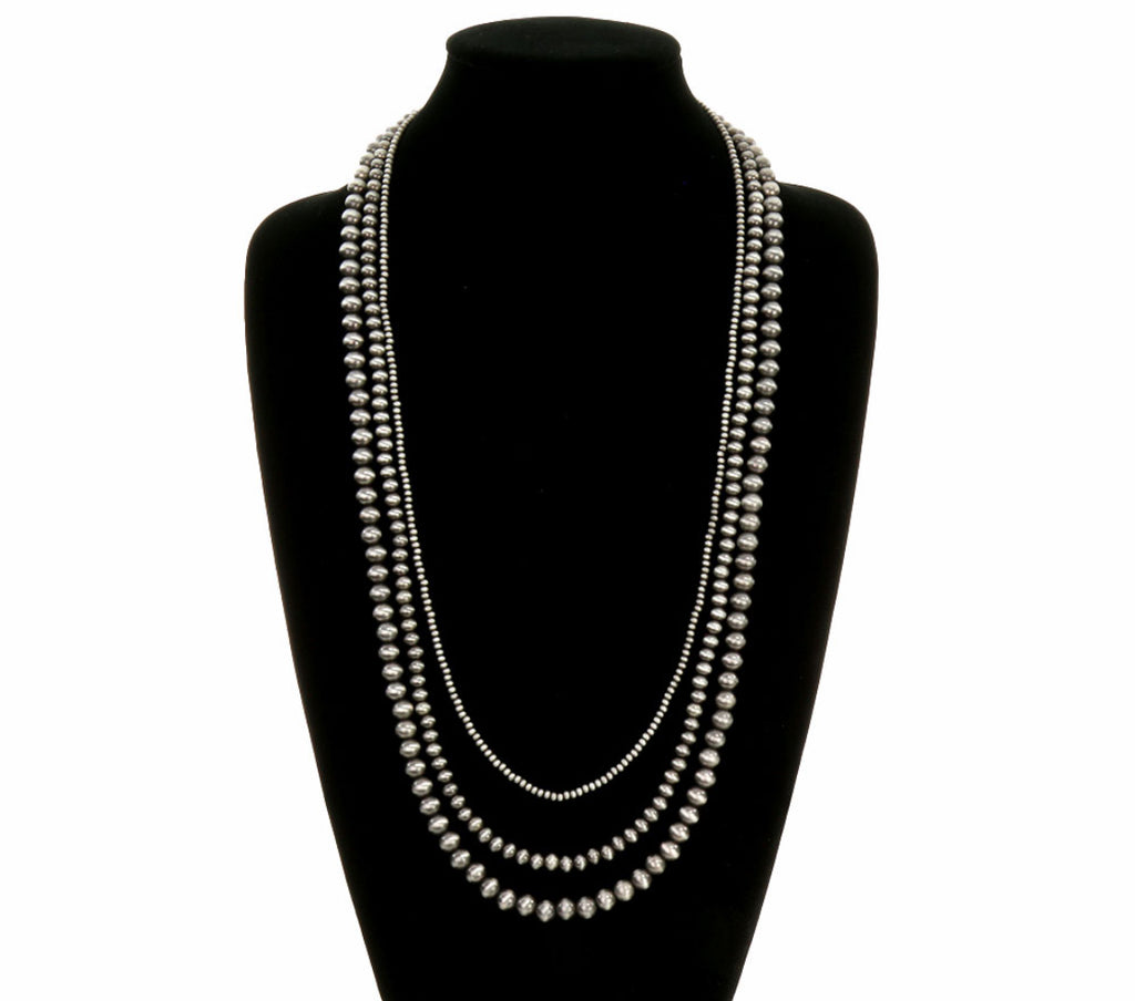 Multi Layered Navajo Style Pearl Necklace