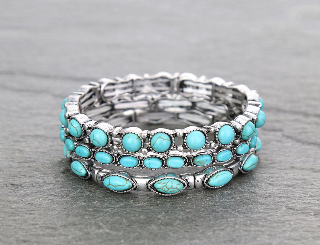 Tulsa Turquoise Stackable Bracelet