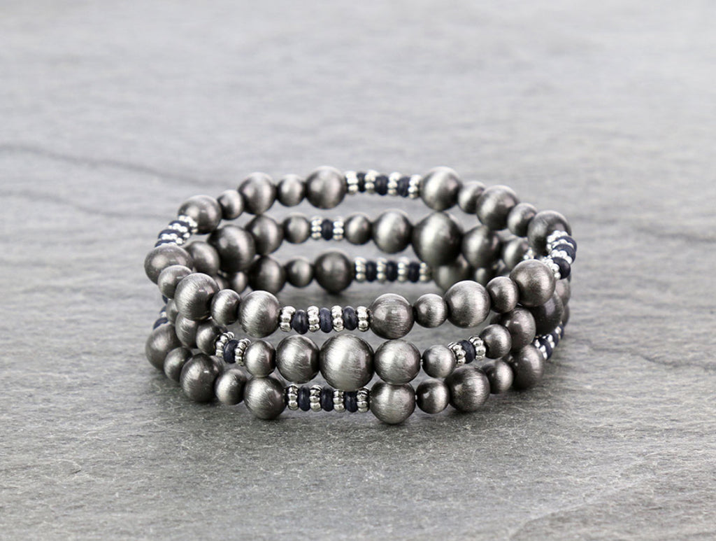 Graduated Pearl Stackable Bracelet