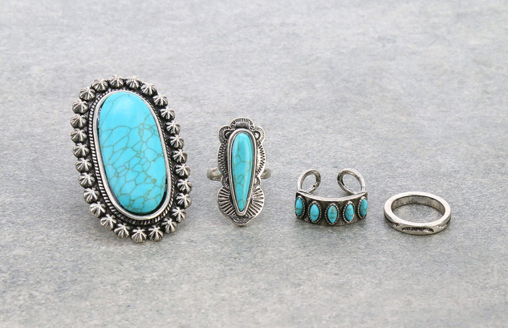 Leslie Turquoise Ring Set