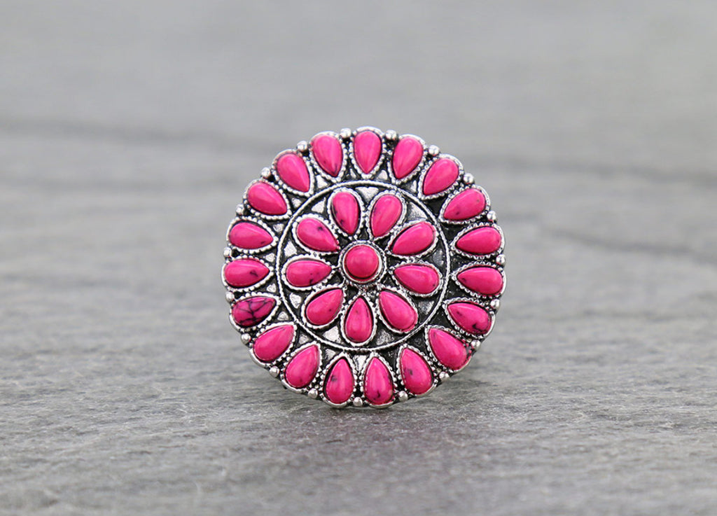 Pink Concho Ring