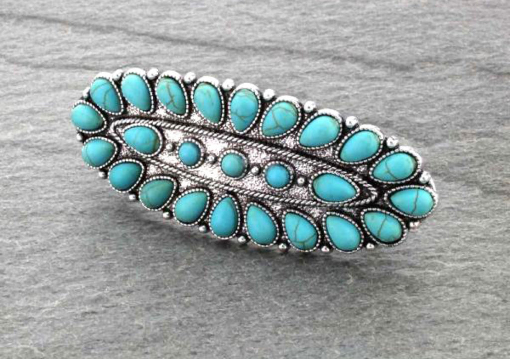 Savanah Turquoise Hair Barrette