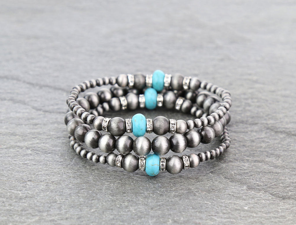 Pearl and Bead Stackable Bracelet