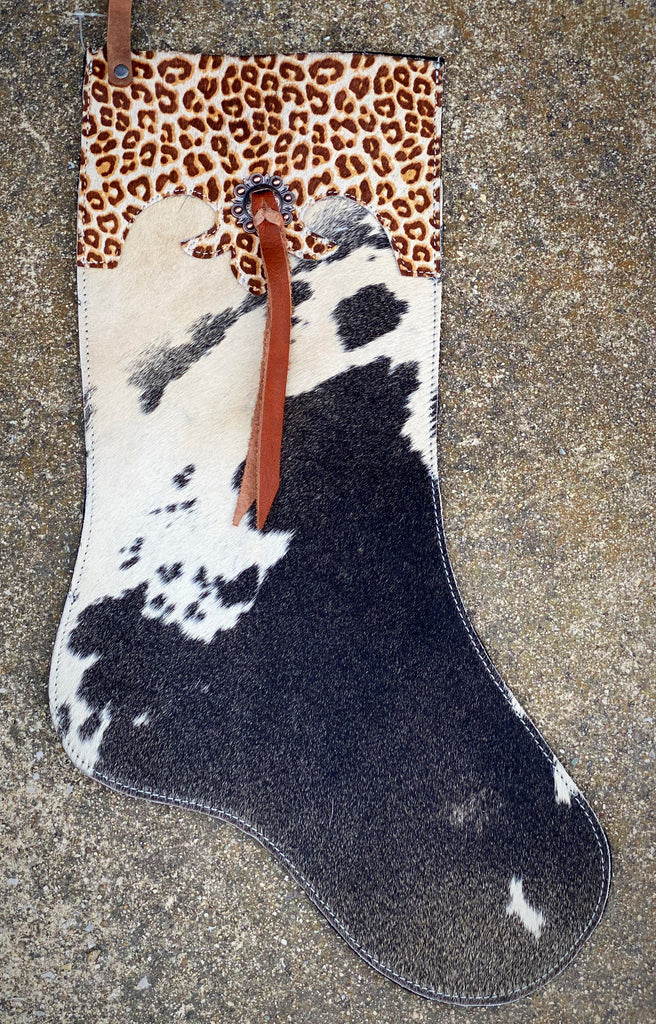 Hair on Hide with Cheetah Stocking