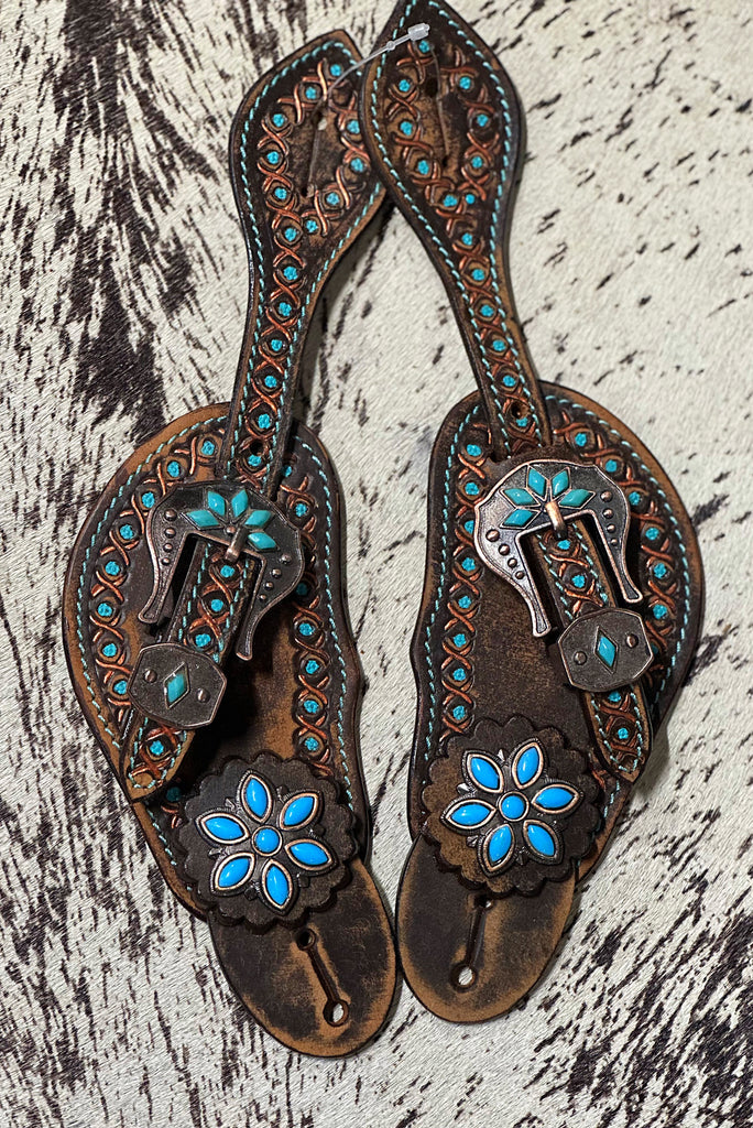 Ladies' Dusky Teal Spur Straps