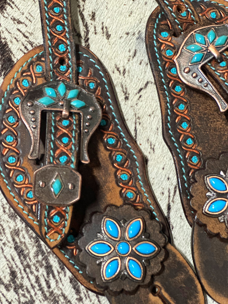 Ladies' Dusky Teal Spur Straps