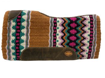 Rust, Pink and Teal Saddle Pad