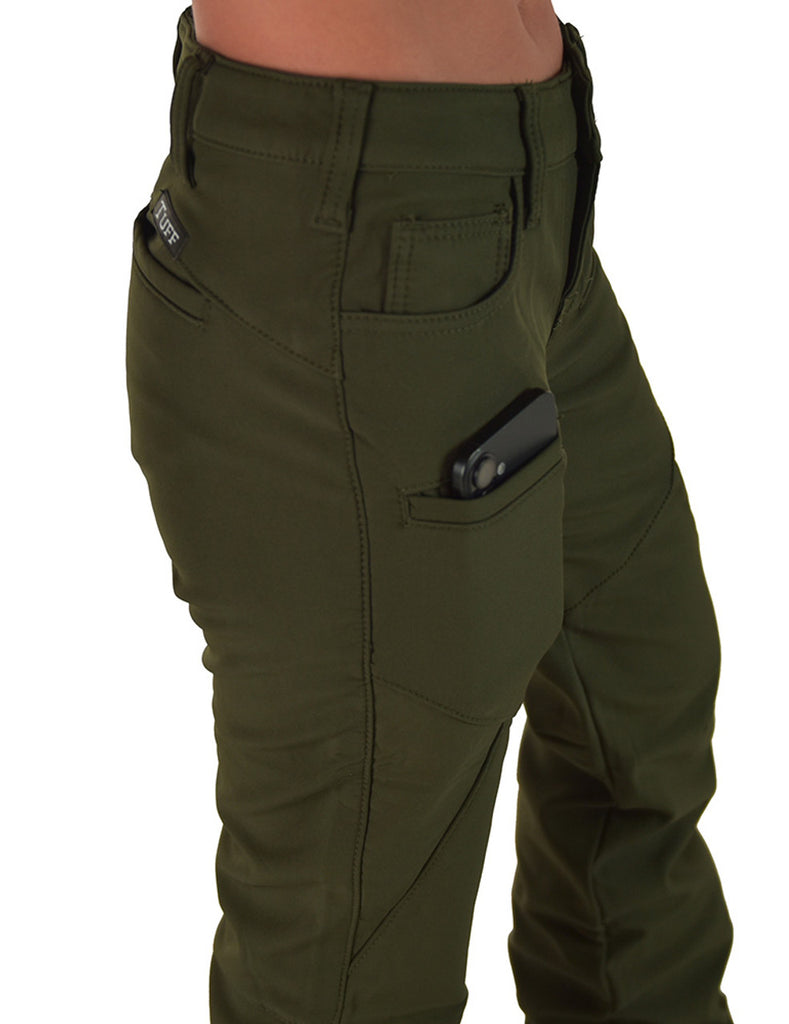 Olive Green Work Hard Play Hard Pants