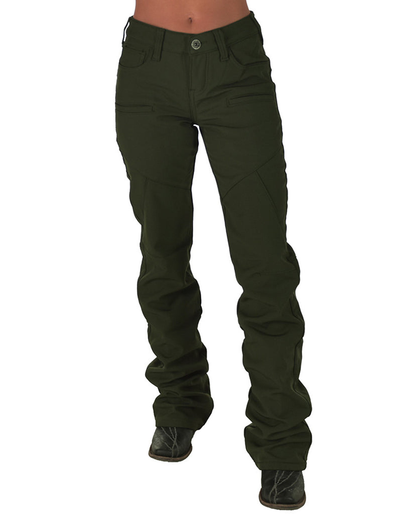 Olive Green Work Hard Play Hard Pants