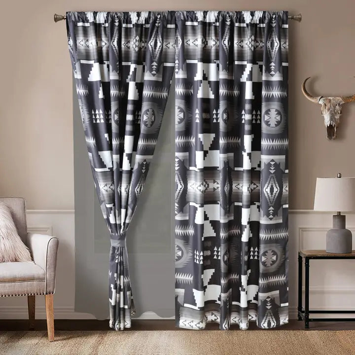 Grey Southwest Curtains