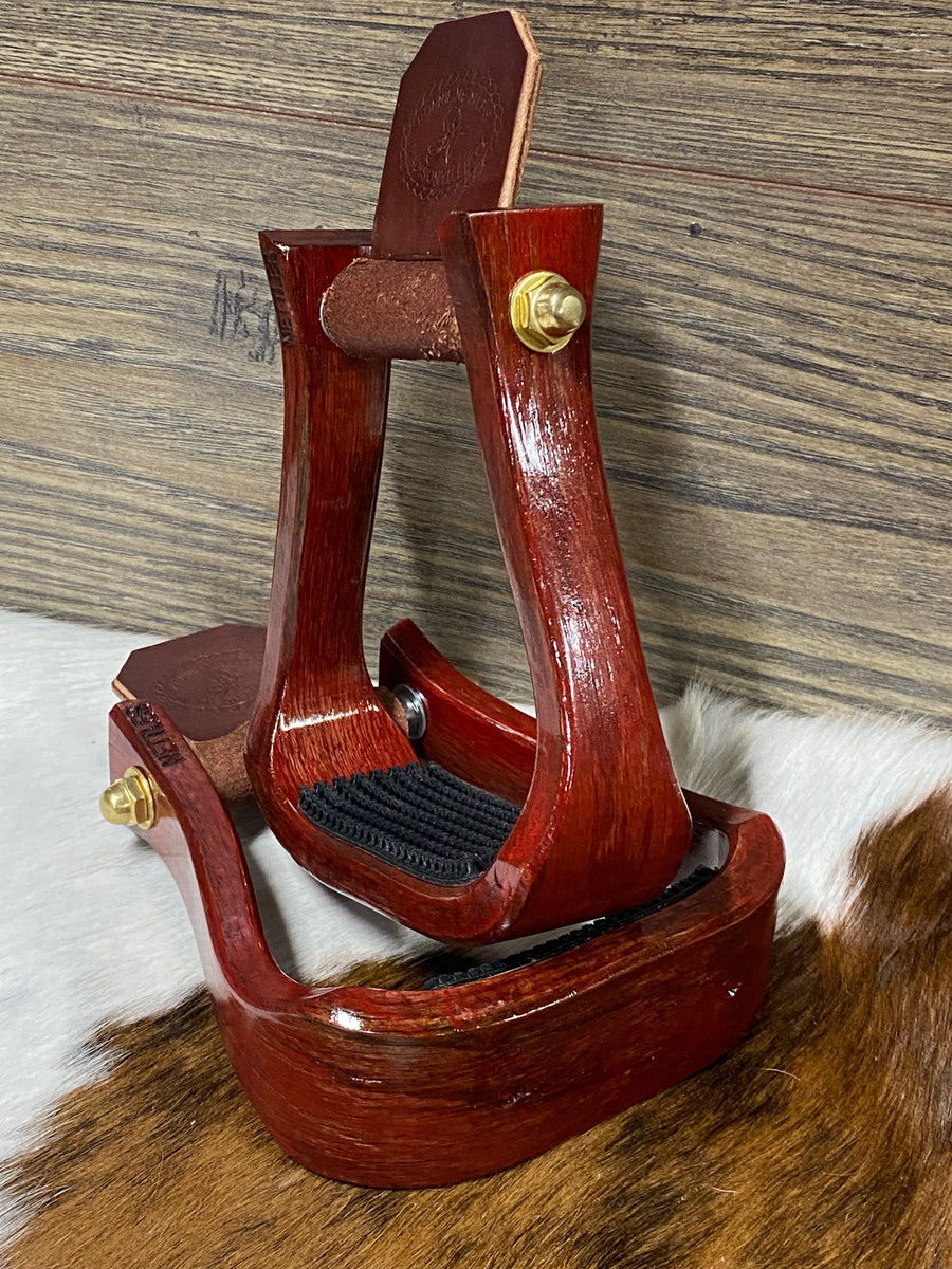 Distressed Red Nettles Barrel Racer Stirrups – Twisted T Tack