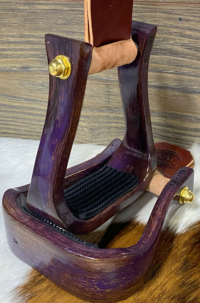 Distressed Purple Nettles Barrel Racer Stirrups