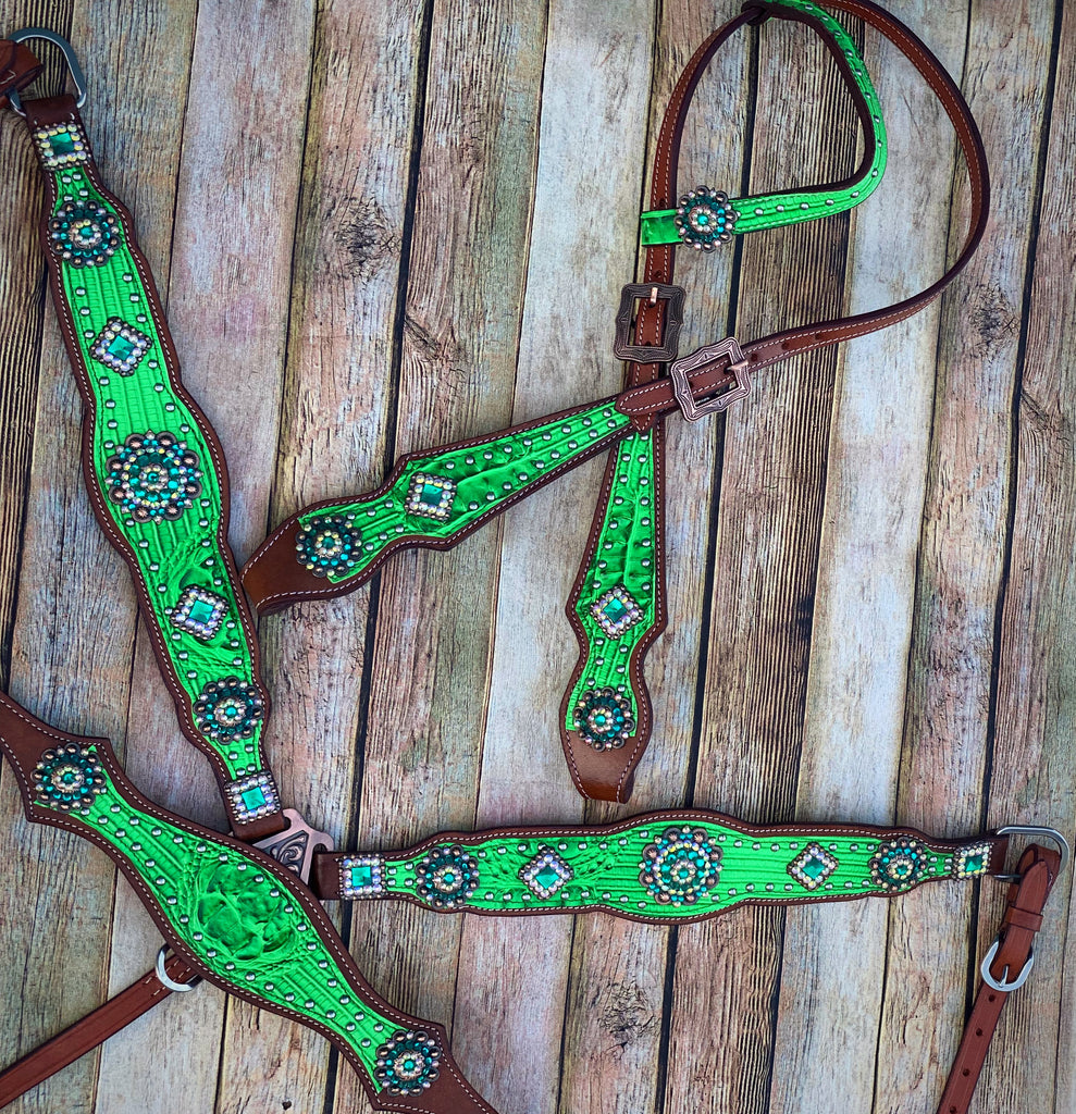 Lime Green Tack Set