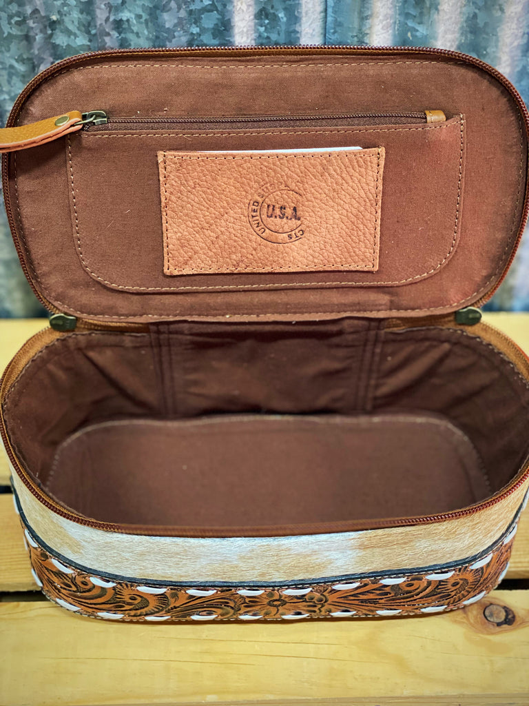 Classic Tooled Makeup Bag