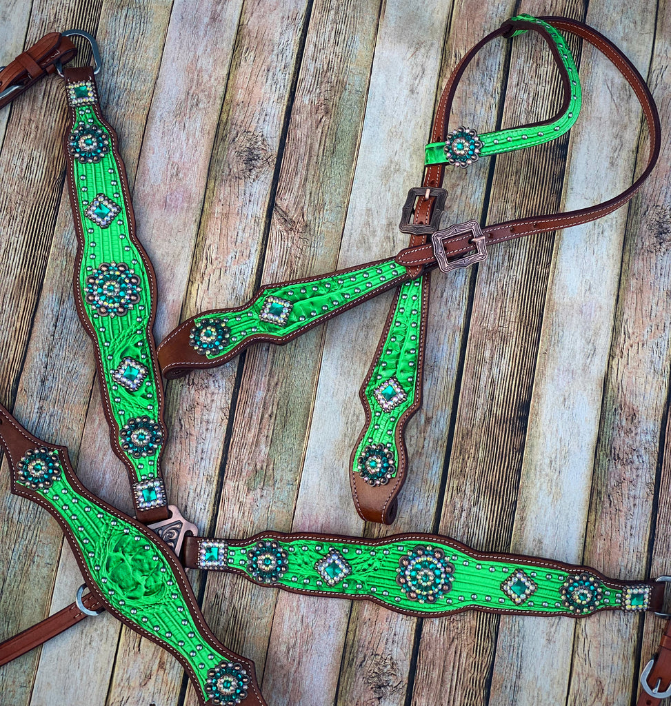 Lime Green Tack Set