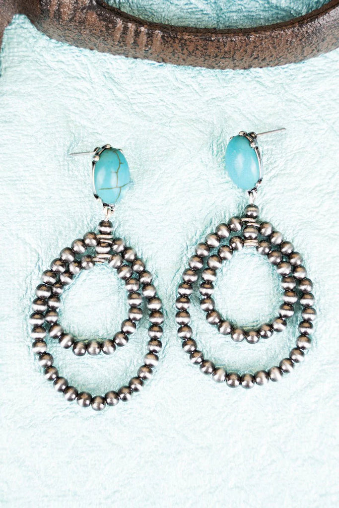 Turquoise Morrow Creek Pearl Earrings