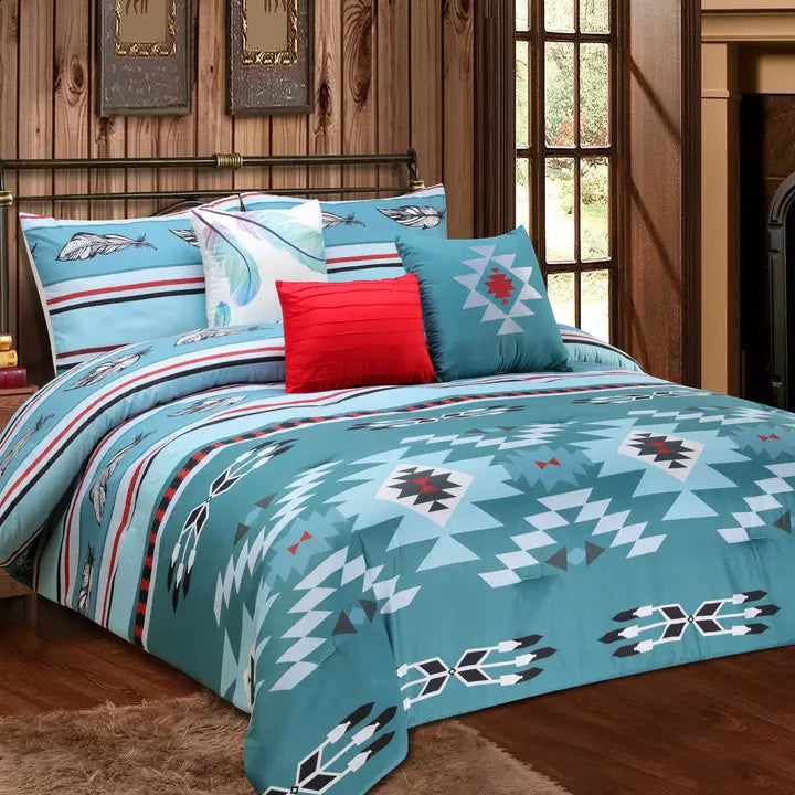 Turquoise Southwest Comforter Set