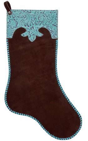 Turquoise Leather Stocking