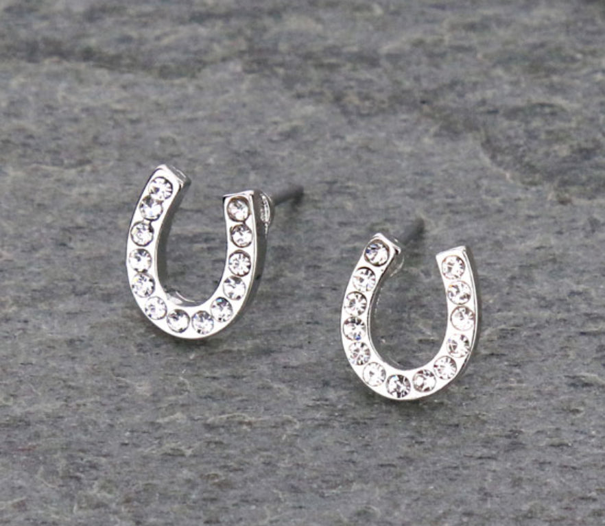 Horseshoe Rhinestone Earrings