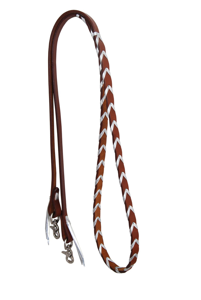 Rafter T Ranch Silver Laced Leather Reins