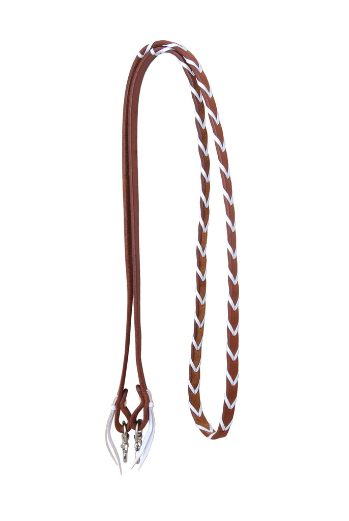Rafter T Ranch White Laced Leather Reins