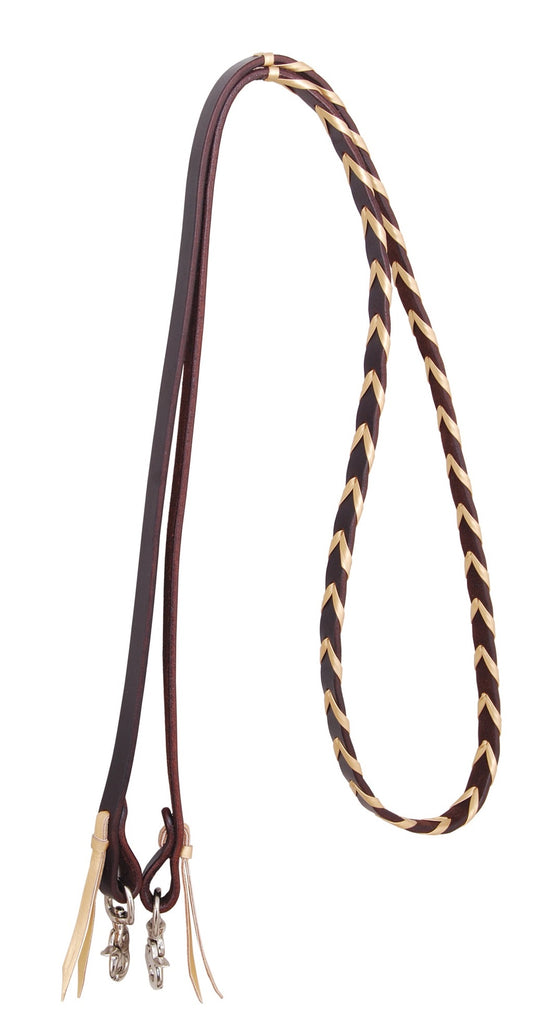 Rafter T Ranch Gold Laced Leather Reins