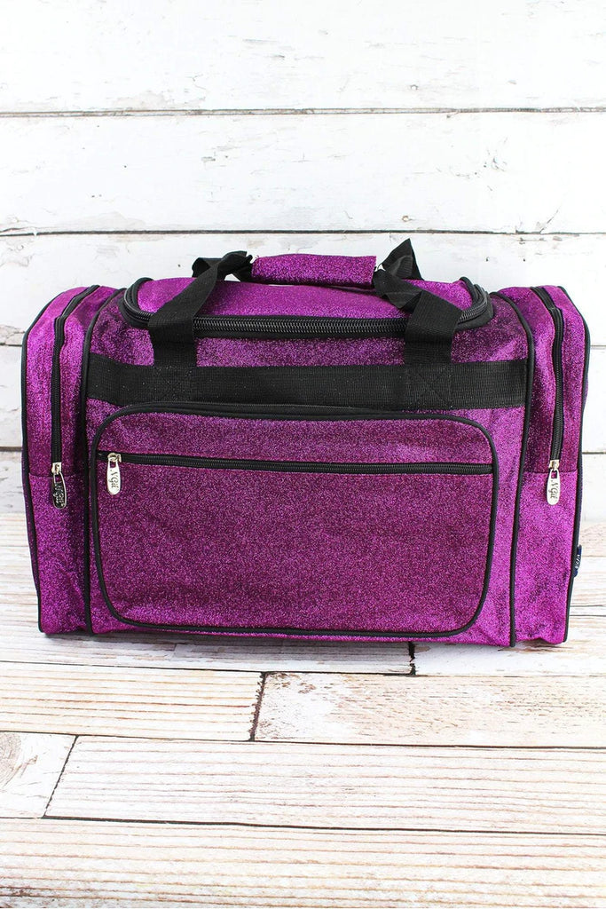 Purple Glitter Duffle Bag