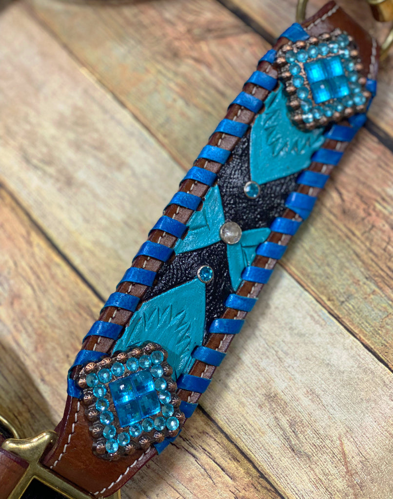 Turquoise Criss Cross Bronc Halter