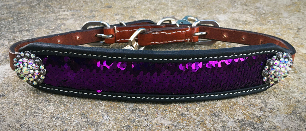 Purple Sequin Flip Wither Strap