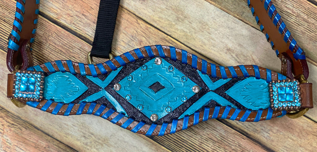 Turquoise Criss Cross Bronc Halter