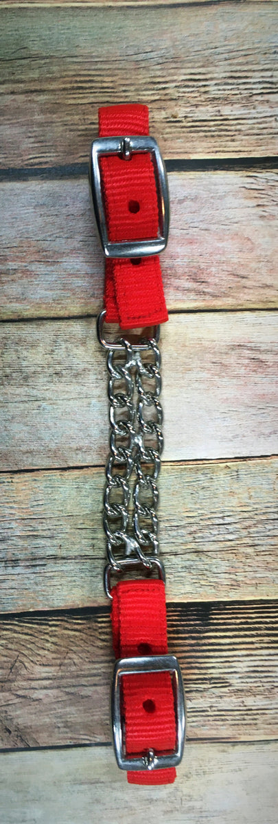 Cowboy Double Rope Curb Chain With White Nylon Ties - Western Bit Accessory By EST