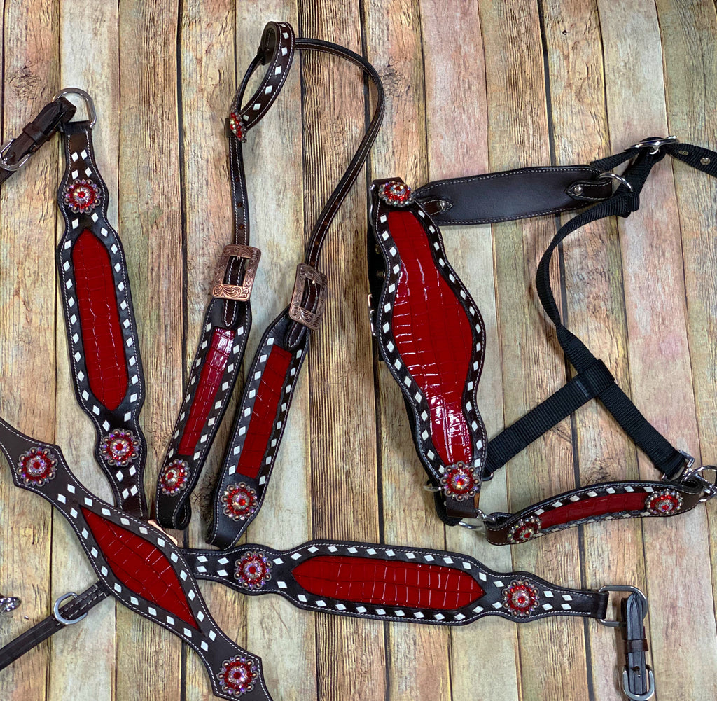 Complete Red Gator Inlay Tack Set