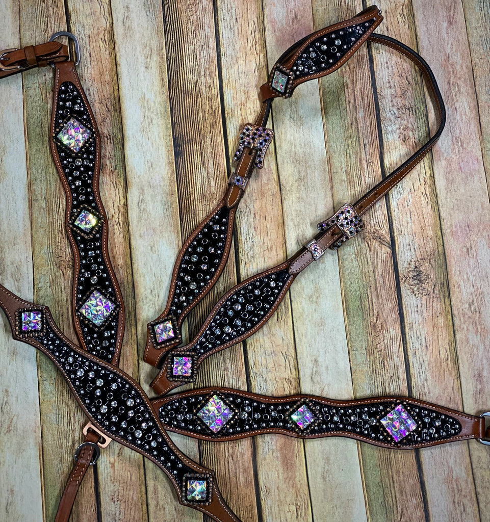 Black Bling Tack Set