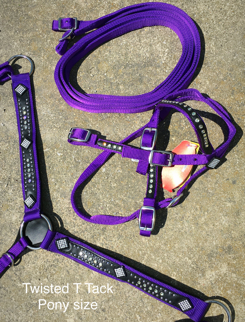 Purple Nylon Pony Tack Set