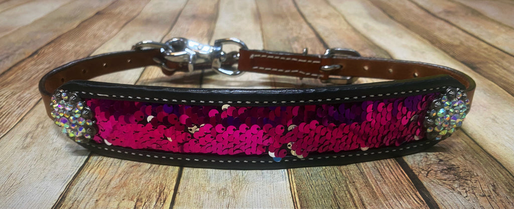 Pink Sequin Flip Wither Strap