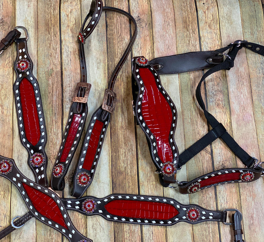 Complete Red Gator Inlay Tack Set