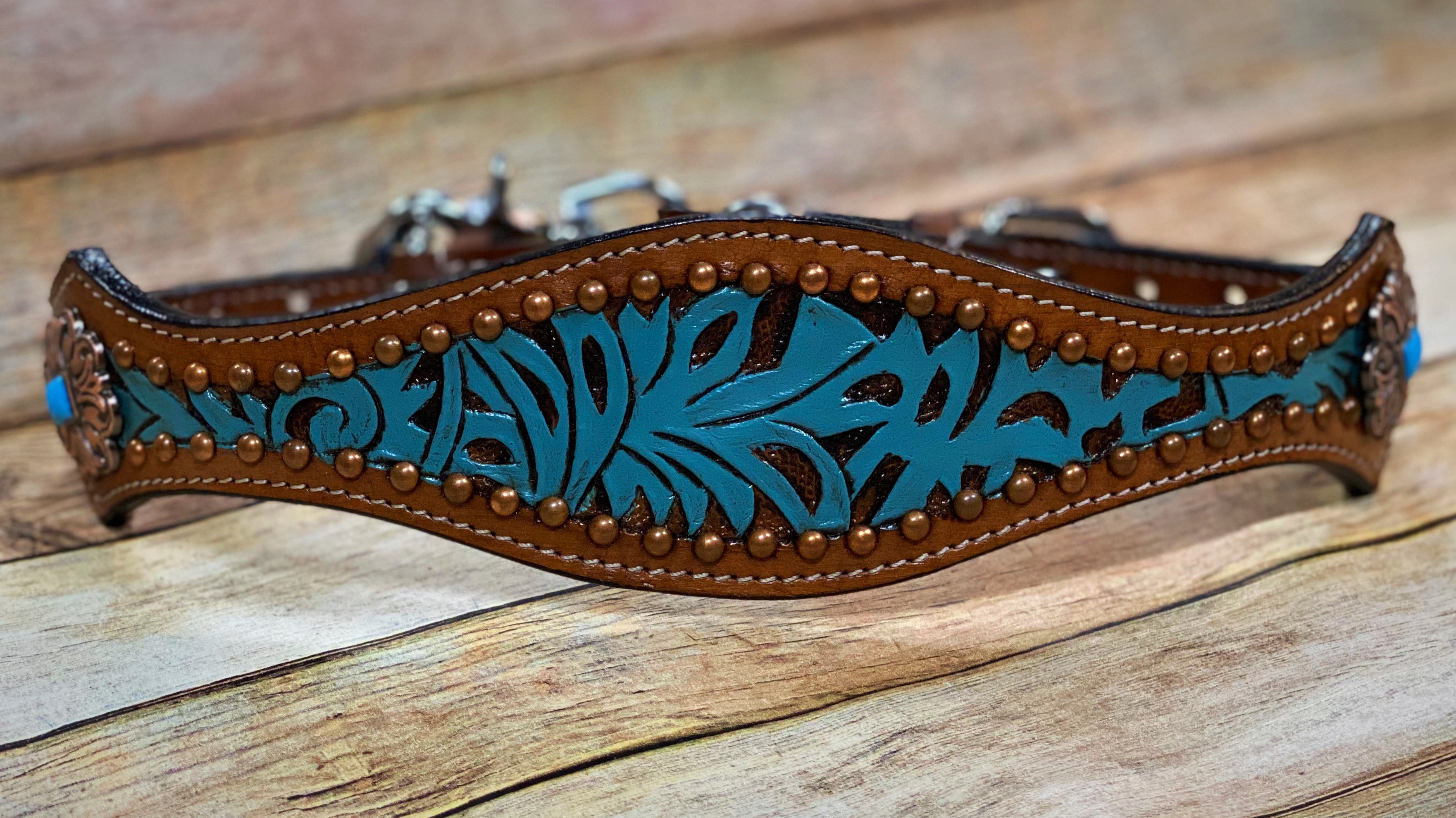 Turquoise Scroll Bronc Halter – Twisted T Tack